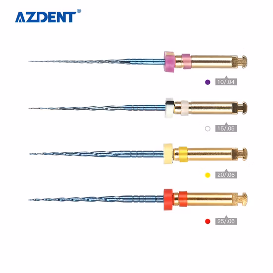 Продается ротационный файл Niti с двигателем для корневых каналов Azdent Dental Blue, 25 мм, стоматологический файл № 10-20